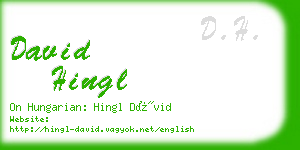 david hingl business card
